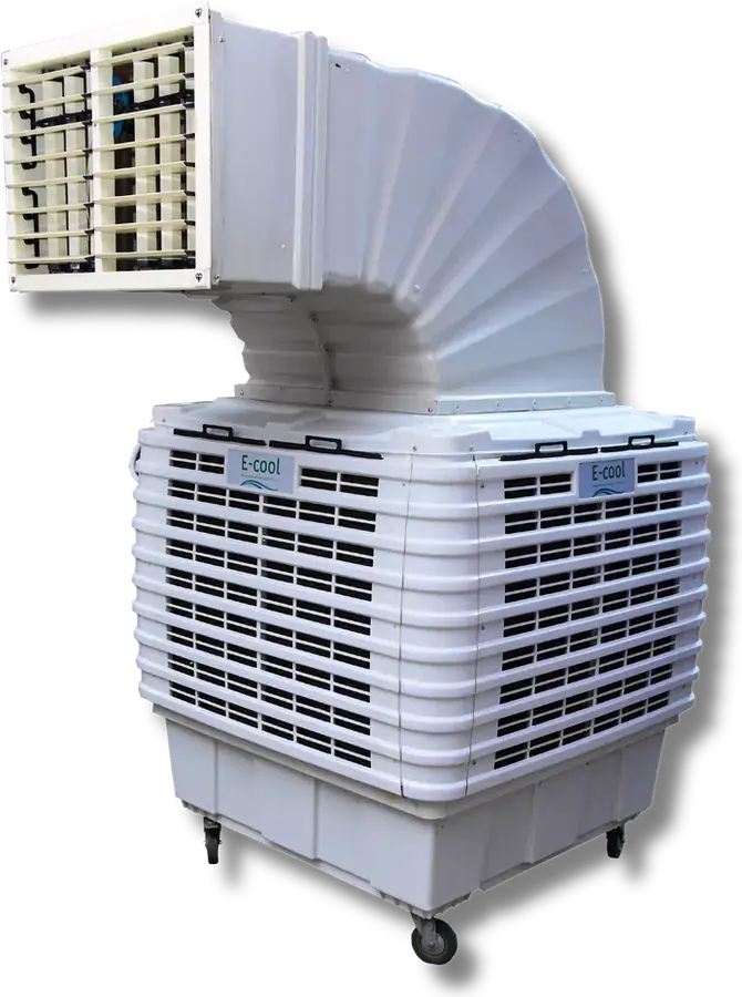 E-cool cooler with a long duct for ducted cooling