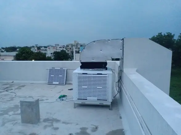 Terrace installation with ducting